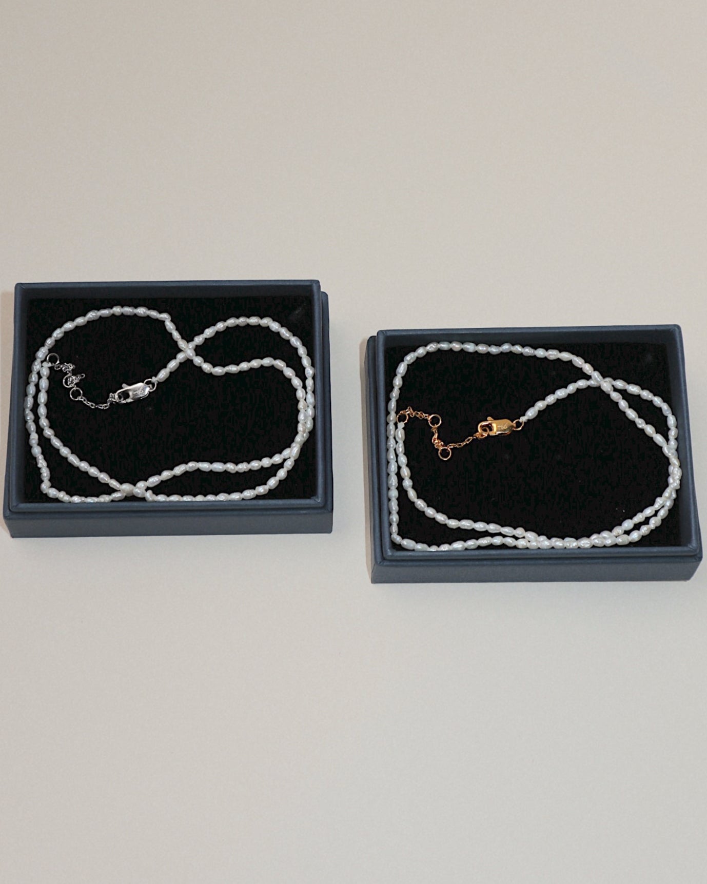 'Selene' Seeded Pearl Necklace - Lines & Current