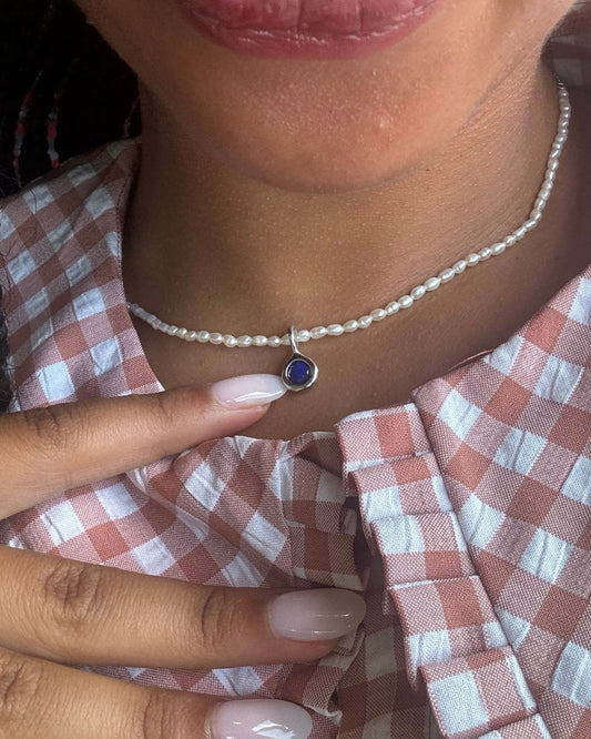 'Selene' Seeded Pearl Necklace