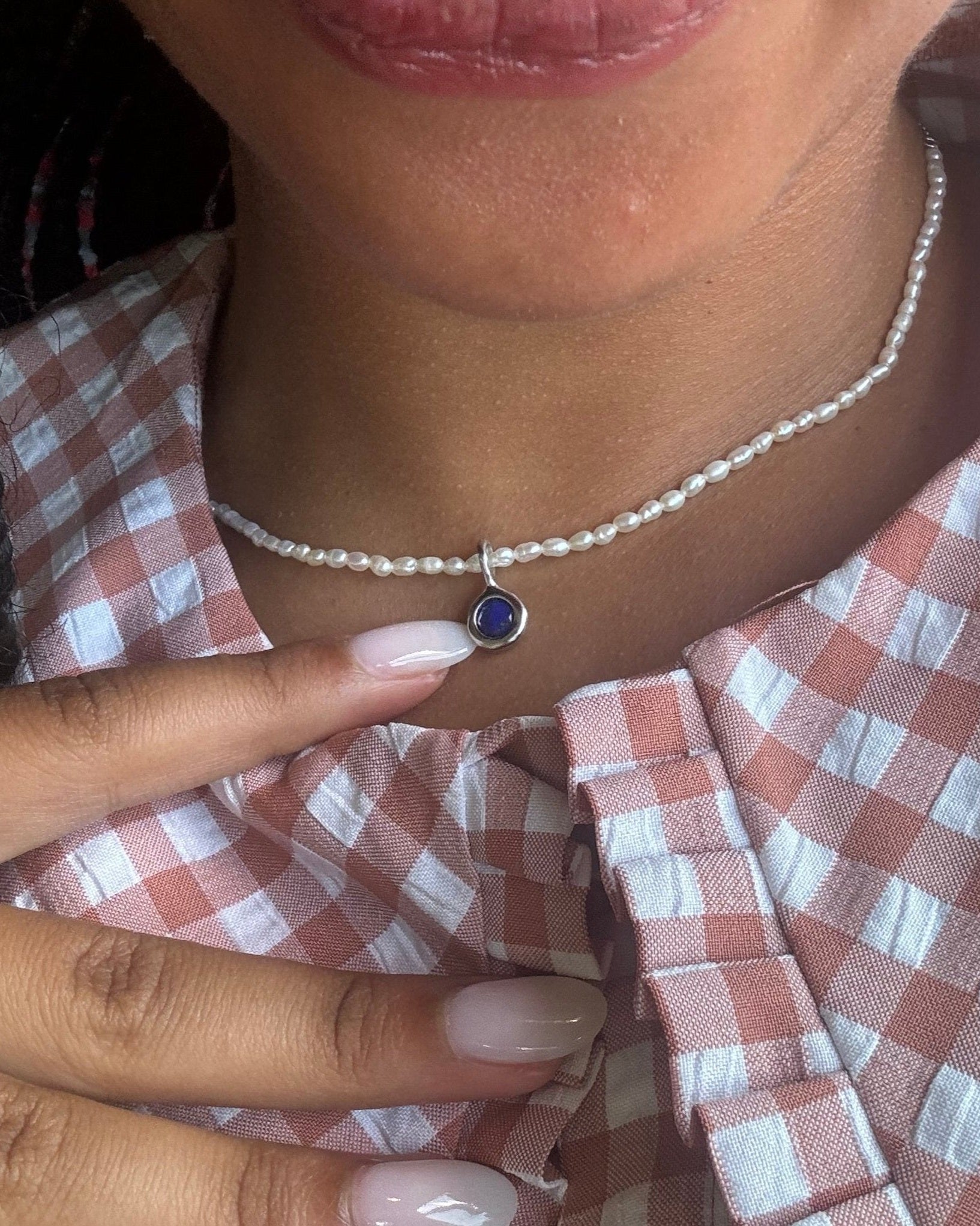 'Selene' Seeded Pearl Necklace