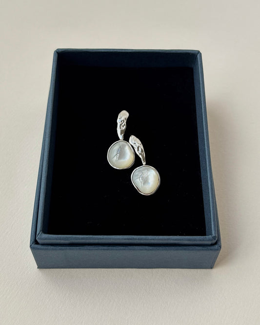 'Sigrid' Shell Drop Earrings - Lines & Current